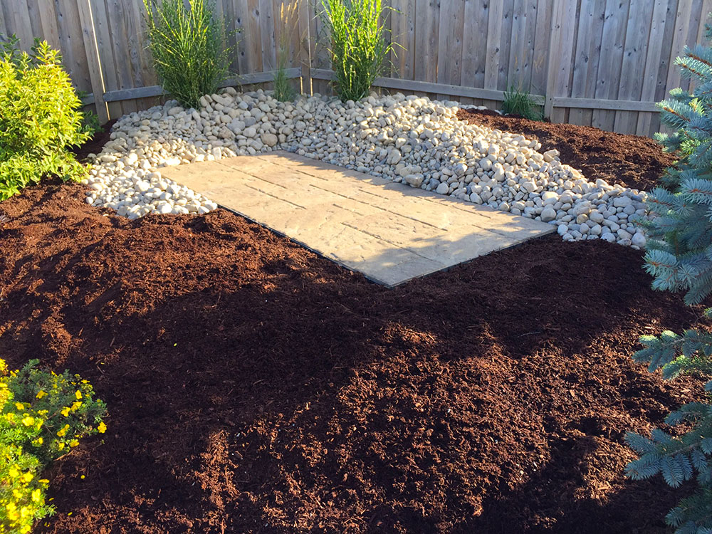 Back yard interlock patio